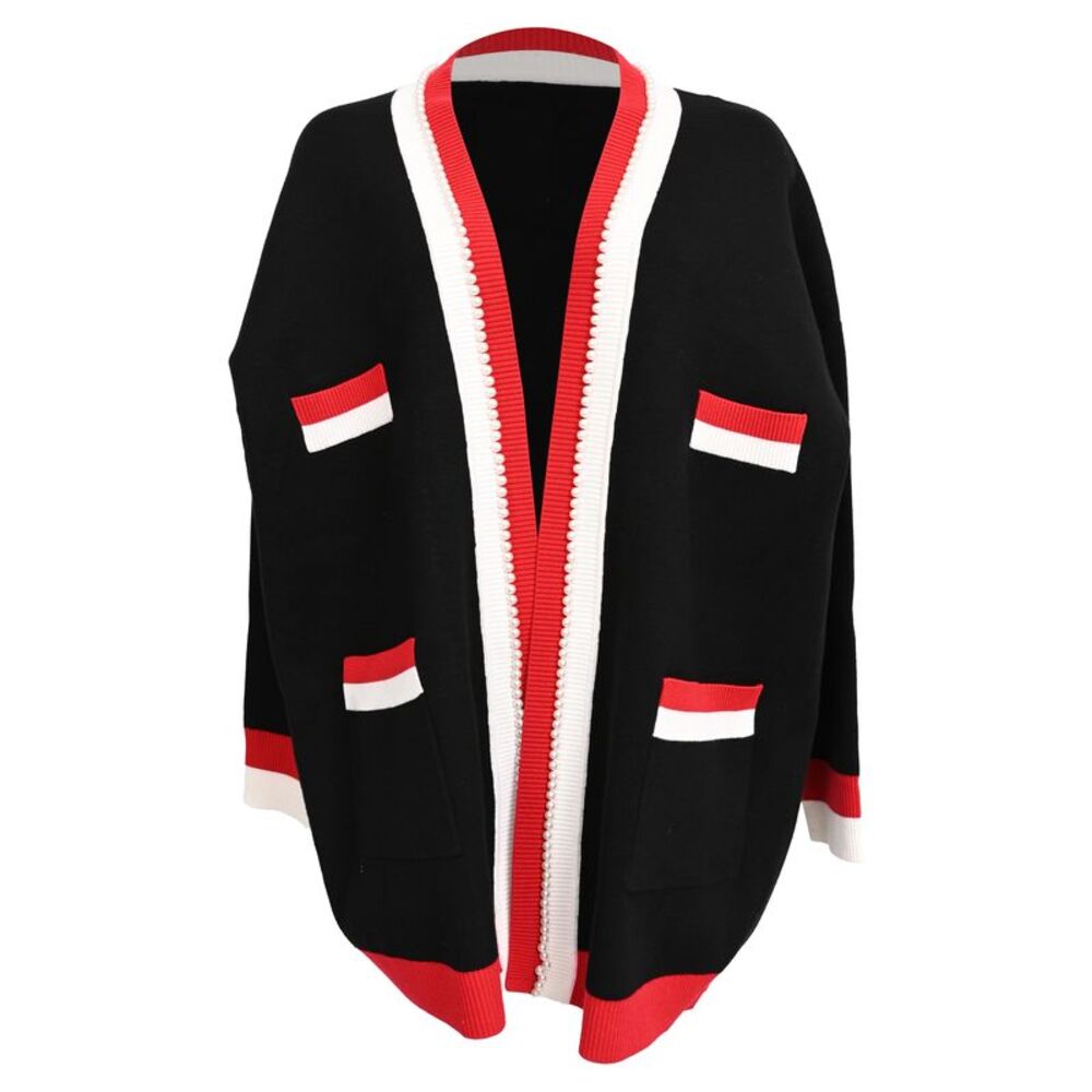 Sandro Oopen Cardigan in Black Viscose
